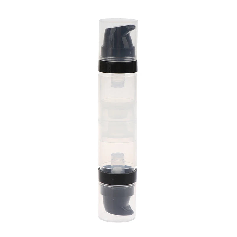 ●5ml+5ml Double Headed Vacuum Press Type Spray/Lotion Bottle Refillable Makeup Cosmetics Cream Gel Moisturizers Liquid Container