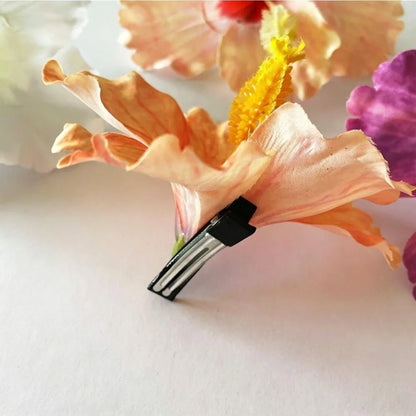 Hair Accessories Artificial Flower Hibiscus Flower Hair Clip Do Not Hurt Hair Bohemia Style Hearwear Bangs Hairpin Summer