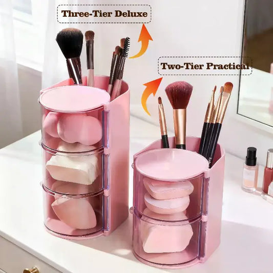 Hair Accessories Organizer Acrylic Storage Box Clear Hair Tie Organizer For Headband Makeup Brush Holder Desk Jewelry Organizer