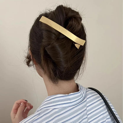 Korean Women Elegant Hair Clips Barrettes for Girls Metal Hair Claws Hairpin Bangs Duckbill Clip Ponytail Fashion Accessories