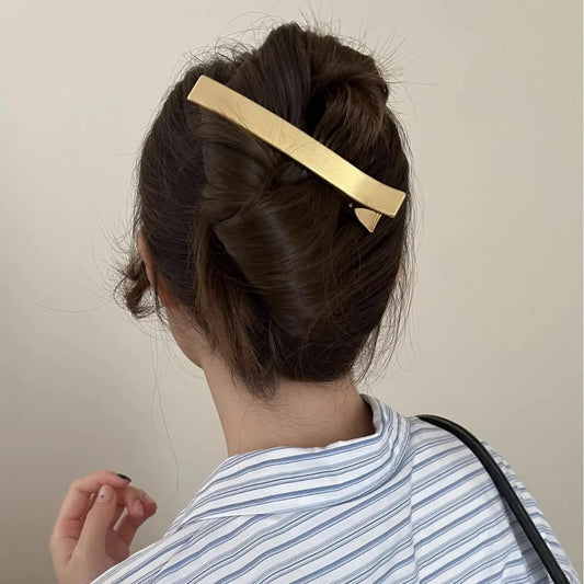 Korean Women Elegant Hair Clips Barrettes for Girls Metal Hair Claws Hairpin Bangs Duckbill Clip Ponytail Fashion Accessories