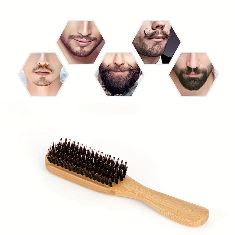 Bristle Hair Brush, Natural Bristle Detangler Brush for Women, Smoothing & Shining Hair, Ideal for Daily Styling & Home Use