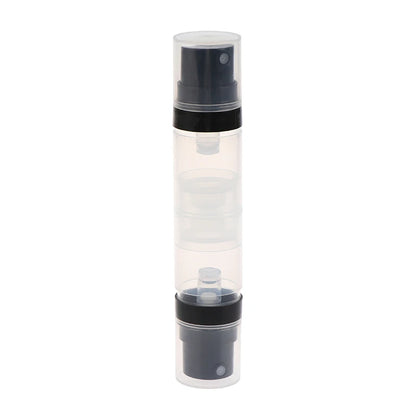 ●5ml+5ml Double Headed Vacuum Press Type Spray/Lotion Bottle Refillable Makeup Cosmetics Cream Gel Moisturizers Liquid Container