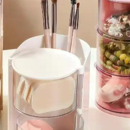 Hair Accessories Organizer Acrylic Storage Box Clear Hair Tie Organizer For Headband Makeup Brush Holder Desk Jewelry Organizer