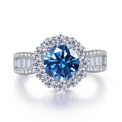 JoyceJelly 2ct Moissanite Rings With GRA Certifi for Cham Lady D Color VVS Moissanite Gemstone Dating Wedding Party Jewerly Gift
