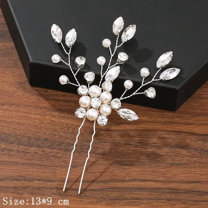 Hair Pins Hair Accessories For Women Wedding Accessories Hair Clips Jewelry Rhinestone Pearl Flower Hair Clip Pins Headpiece