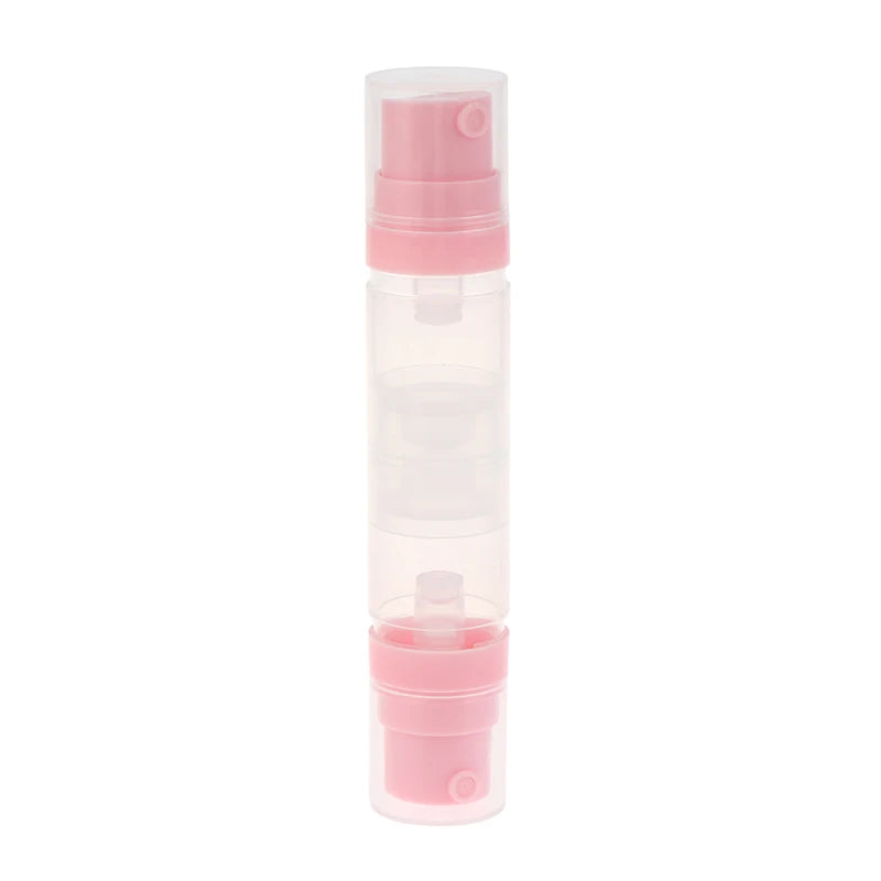 ●5ml+5ml Double Headed Vacuum Press Type Spray/Lotion Bottle Refillable Makeup Cosmetics Cream Gel Moisturizers Liquid Container