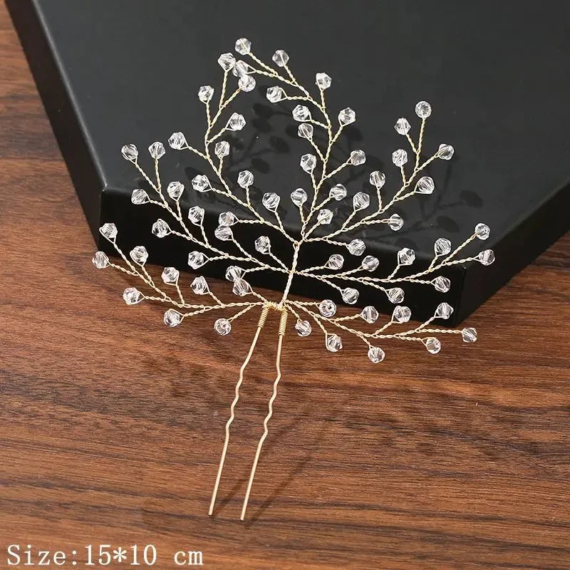 Hair Pins Hair Accessories For Women Wedding Accessories Hair Clips Jewelry Rhinestone Pearl Flower Hair Clip Pins Headpiece
